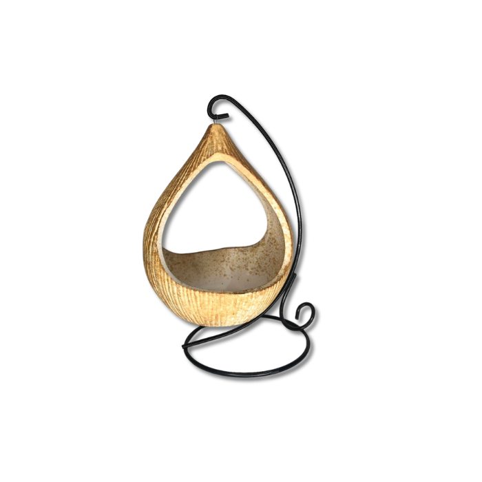 Teardrop/Waterdrop Shaped Hanging Flower Pot with Stand