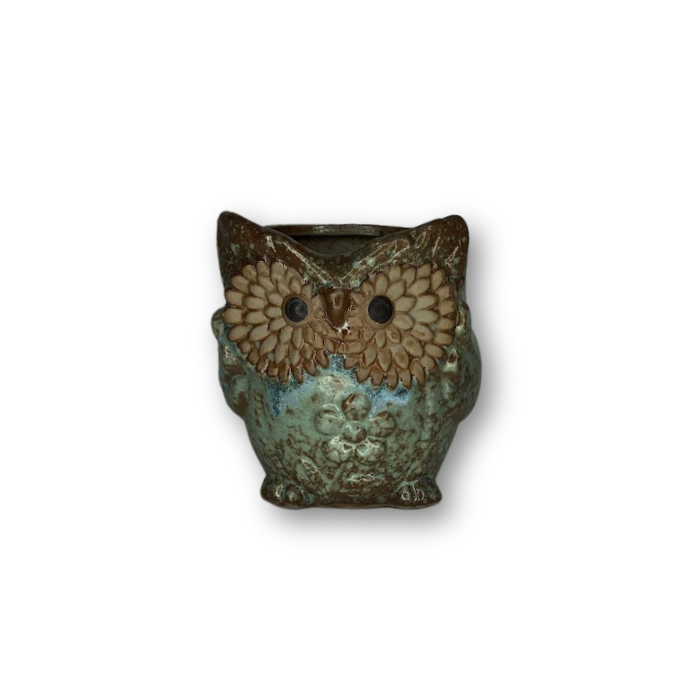 Blue Owl Flower Pot Style 2