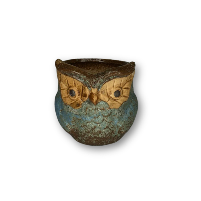 Blue Owl Flower Pot Style 3