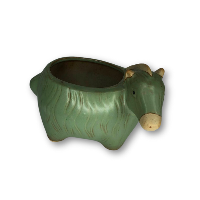 Rustic Antique Green Horse, Flower Pot