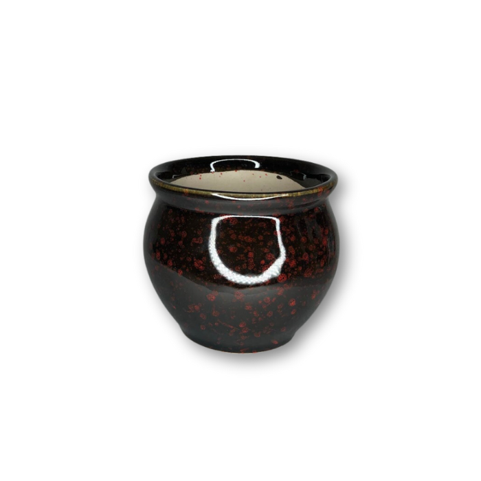 Red and Black Glazed Pot
