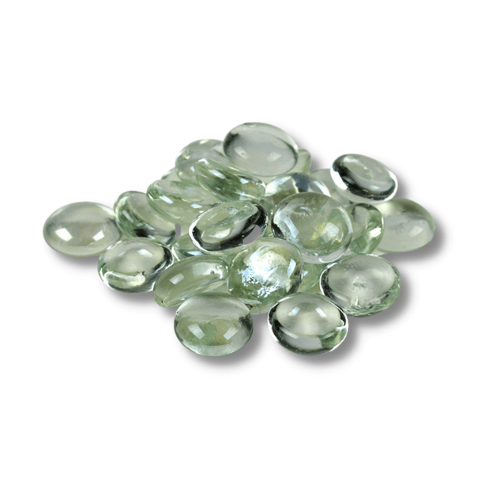 Flat Glass Marble - Clear - Elkhorn Succulents