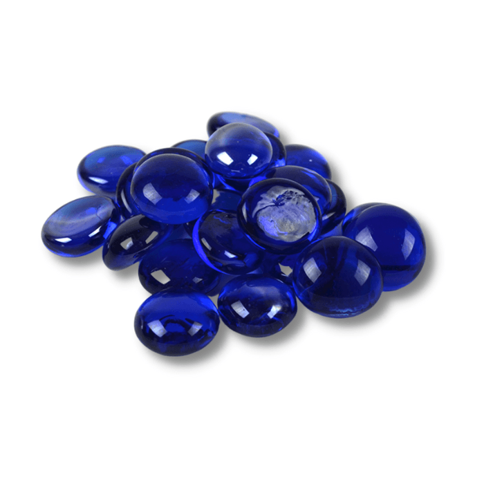 Flat Glass Marble - Royal Blue - Elkhorn Succulents