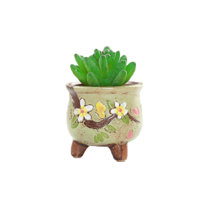 Green Pear Shaped Ceramic Succulent Pot - Elkhorn Succulents