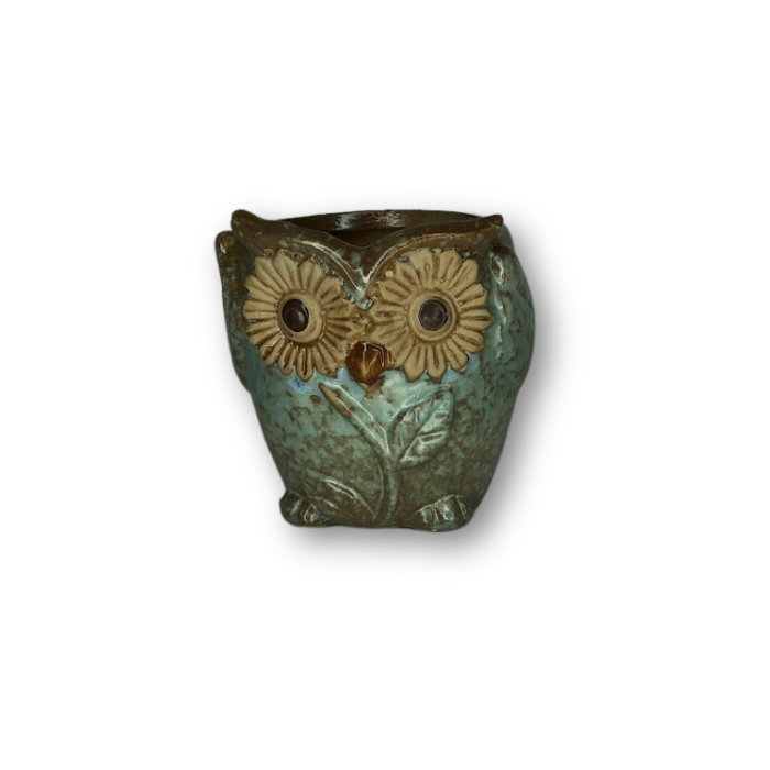 Blue Owl Flower Pot Style 1