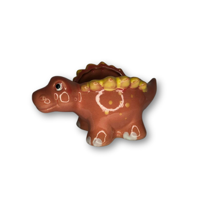 Pink Stegosaurus Pot, Dinosaur Flower Pot